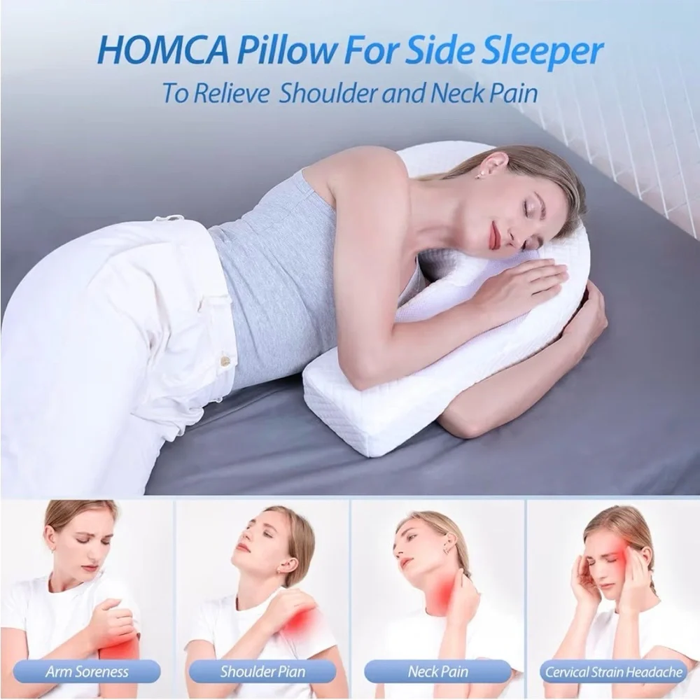 HOMCA Side Sleeper Cervical Neck Support Memory Foam